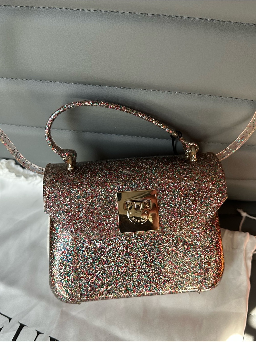 Furla Candy Mini Multicolor Glitter Crossbody